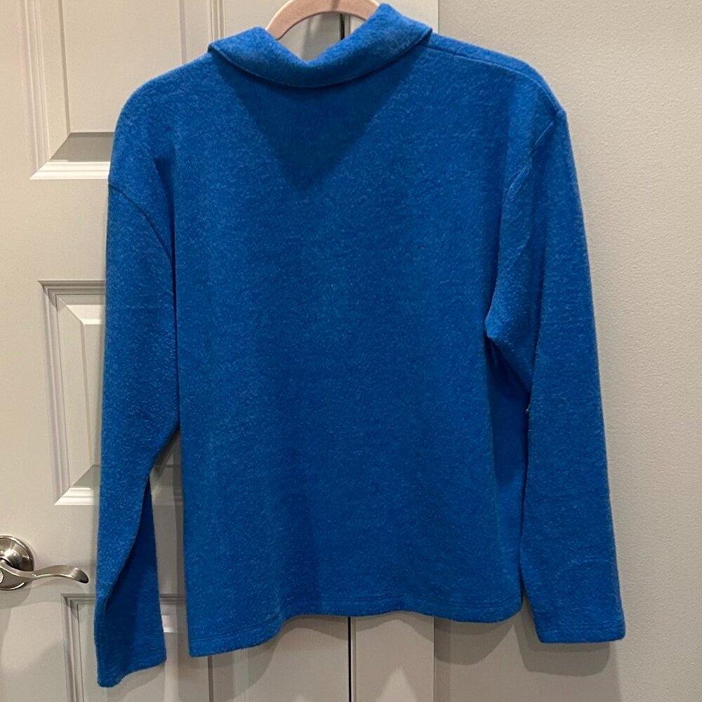 Zenana Blue Hacci Long Sleeve Top - Picture 3 of 8